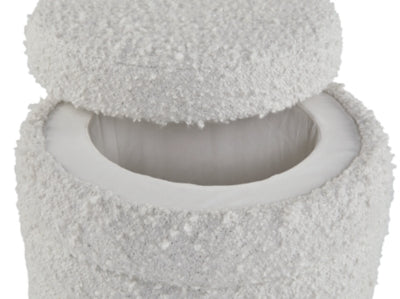 Ashley Duntler Ivory Storage Ottoman