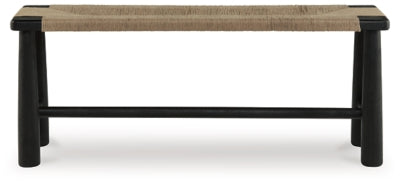 Ashley Acerman Black Natural Accent Bench