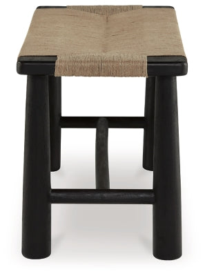 Ashley Acerman Black Natural Accent Bench