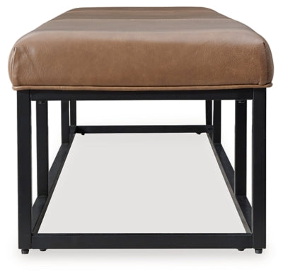 Ashley Joston Caramel Accent Bench