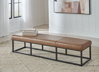 Ashley Joston Caramel Accent Bench