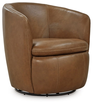 Ashley Kierreys Caramel Swivel Accent Chair