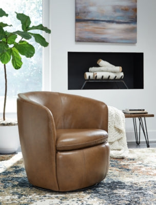 Ashley Kierreys Caramel Swivel Accent Chair