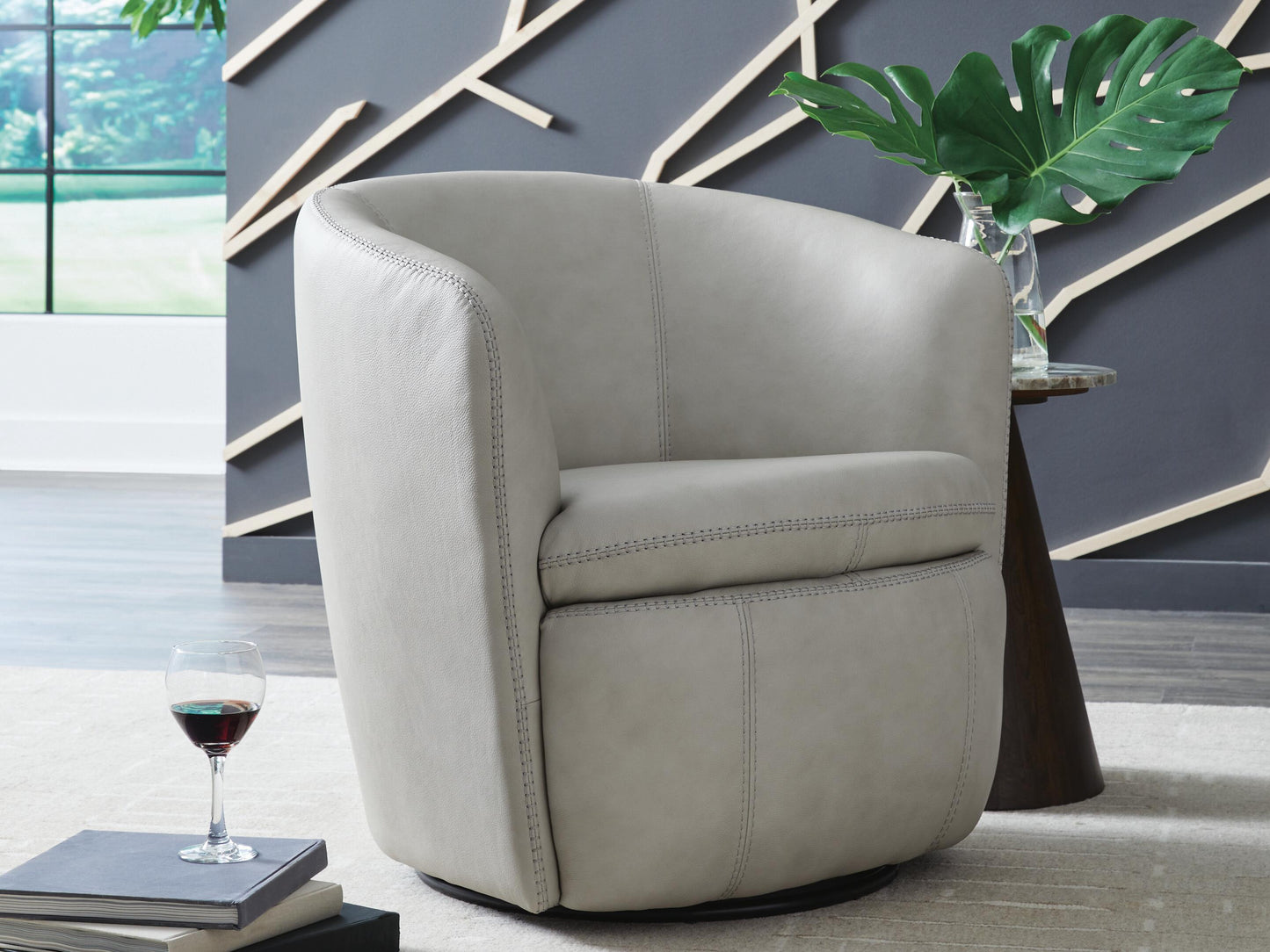 Ashley Kierreys Bone Swivel Accent Chair