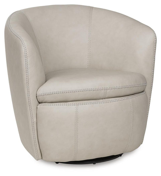 Ashley Kierreys Bone Swivel Accent Chair