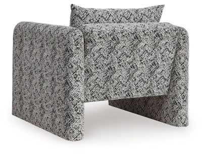 Ashley Kenbell Black White Accent Chair