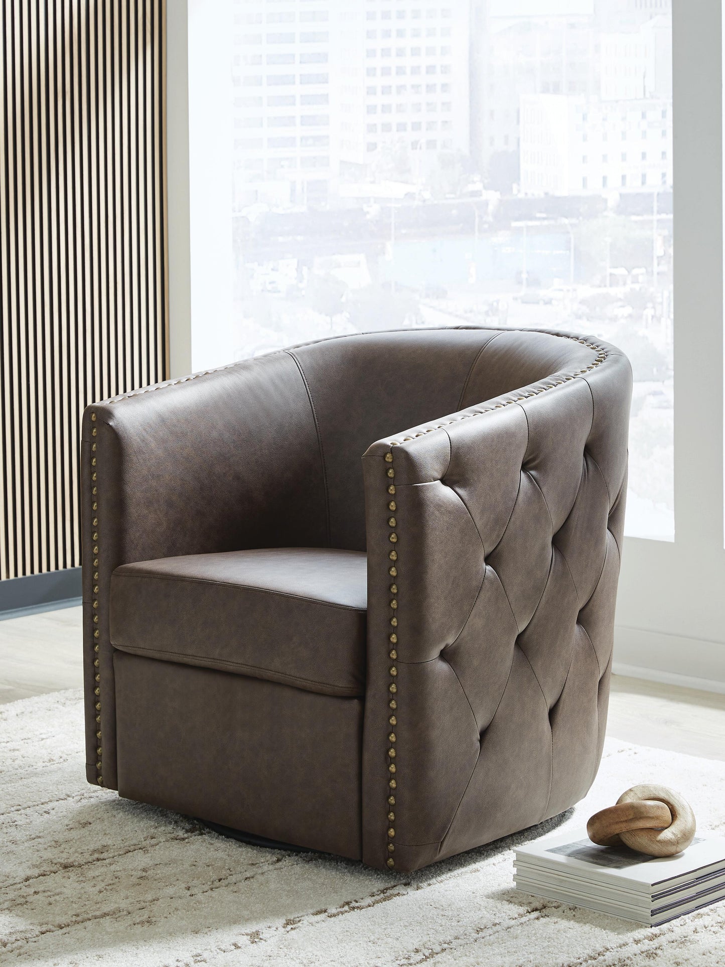 Ashley Brentlow Granite Swivel Accent Chair