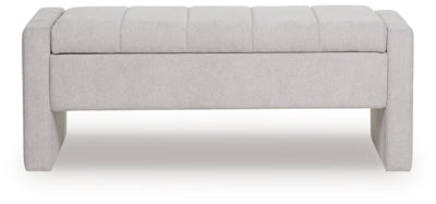 Ashley Akselman Gray Storage Bench