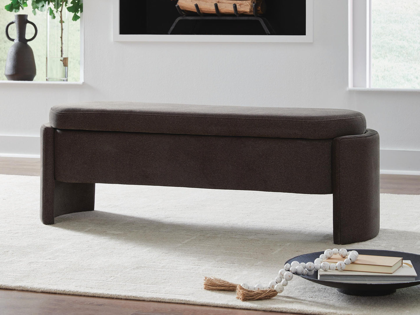 Ashley Vavuniya Brown Storage Bench