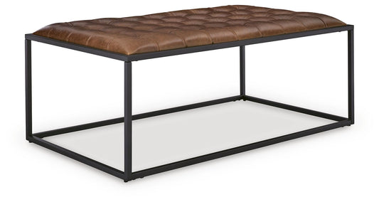 Ashley Junsor Brown Black Coffee Table Ottoman