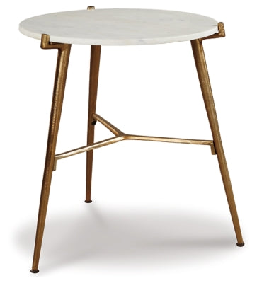 Ashley Chadton White Gold Finish Accent Table