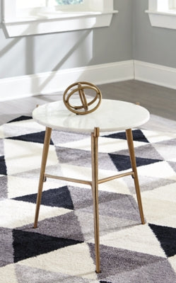 Ashley Chadton White Gold Finish Accent Table
