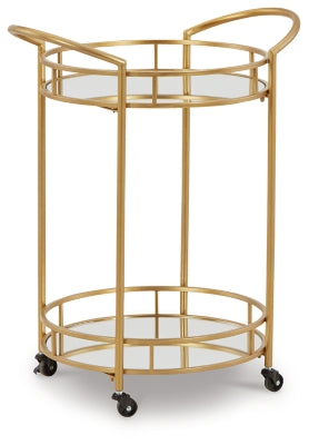 Ashley Wynora Gold Bar Cart