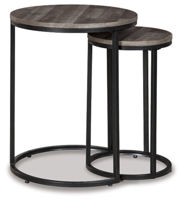 Ashley Briarsboro Black Gray Accent Table (Set of 2)