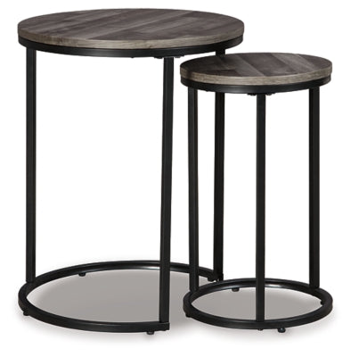 Ashley Briarsboro Black Gray Accent Table (Set of 2)
