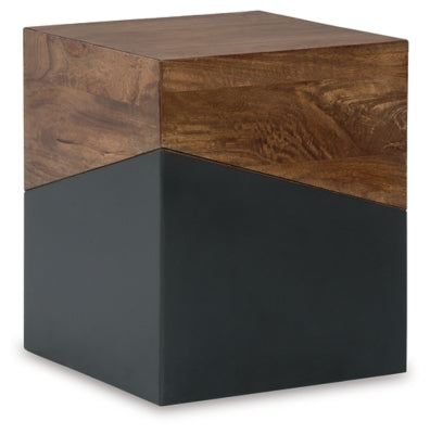 Ashley Trailbend Brown Gunmetal Accent Table