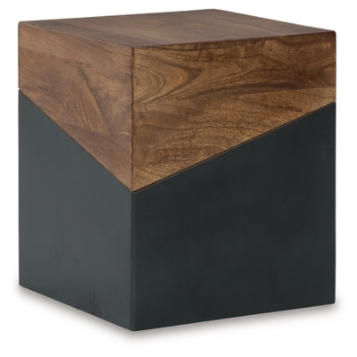 Ashley Trailbend Brown Gunmetal Accent Table