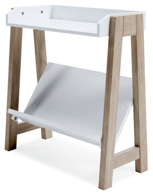 Ashley Blariden White Tan Small Bookcase