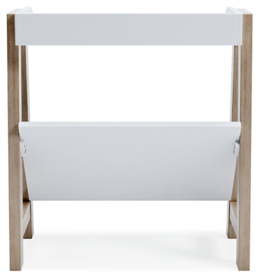 Ashley Blariden White Tan Small Bookcase