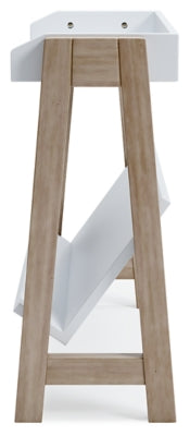 Ashley Blariden White Tan Small Bookcase