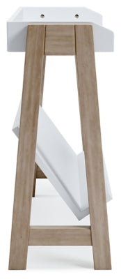 Ashley Blariden White Tan Small Bookcase