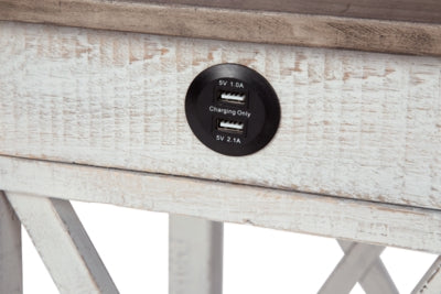 Ashley Adalane White Gray Accent Table