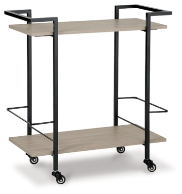 Ashley Waylowe Brown Black Bar Cart