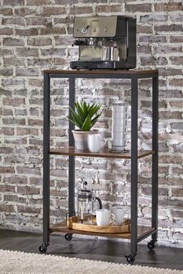 Ashley Bevinfield Brown Black Bar Cart