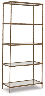 Ashley Ryandale Antique Brass Finish Bookcase