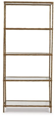 Ashley Ryandale Antique Brass Finish Bookcase