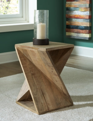 Ashley Zalemont Distressed Brown Accent Table