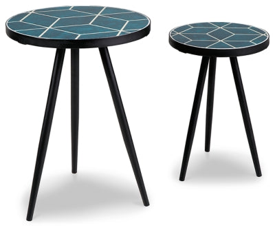 Ashley Clairbelle Teal Accent Table (Set of 2)