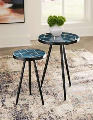 Ashley Clairbelle Teal Accent Table (Set of 2)