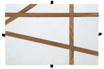 Ashley Braxmore White Light Brown Accent Table