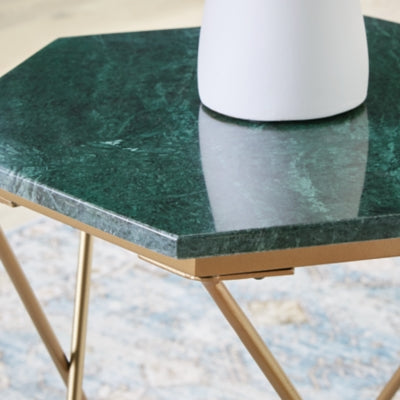 Ashley Engelton Green Gold Accent Table