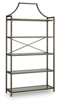 Ashley Bernonly Antique Bronze Finish 72" Bookcase