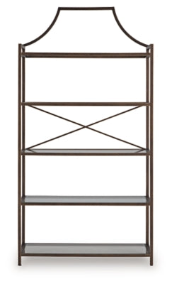 Ashley Bernonly Antique Bronze Finish 72" Bookcase