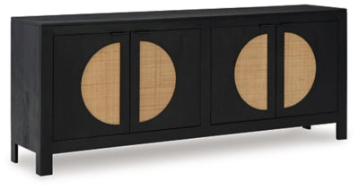 Ashley Cliffiings Black Natural Accent Cabinet