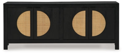Ashley Cliffiings Black Natural Accent Cabinet