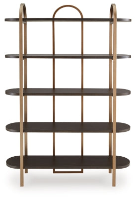 Ashley Brentmour Brown Gold Finish Bookcase