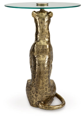 Ashley Vallain Antique Gold Finish Accent Table