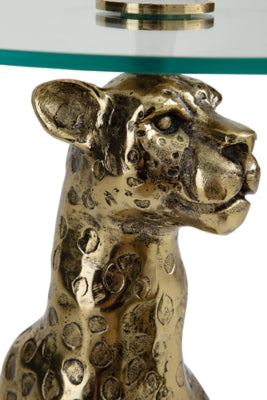 Ashley Vallain Antique Gold Finish Accent Table