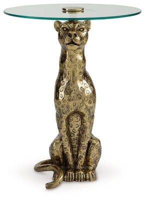 Ashley Vallain Antique Gold Finish Accent Table