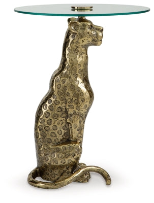 Ashley Vallain Antique Gold Finish Accent Table