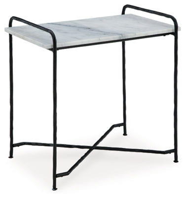 Ashley Ashber White Black Accent Table