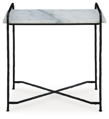 Ashley Ashber White Black Accent Table