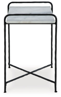 Ashley Ashber White Black Accent Table
