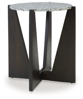 Ashley Tellrich Black White Accent Table