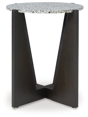 Ashley Tellrich Black White Accent Table