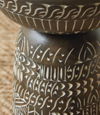 Ashley Hadcher Cream Brown Accent Table